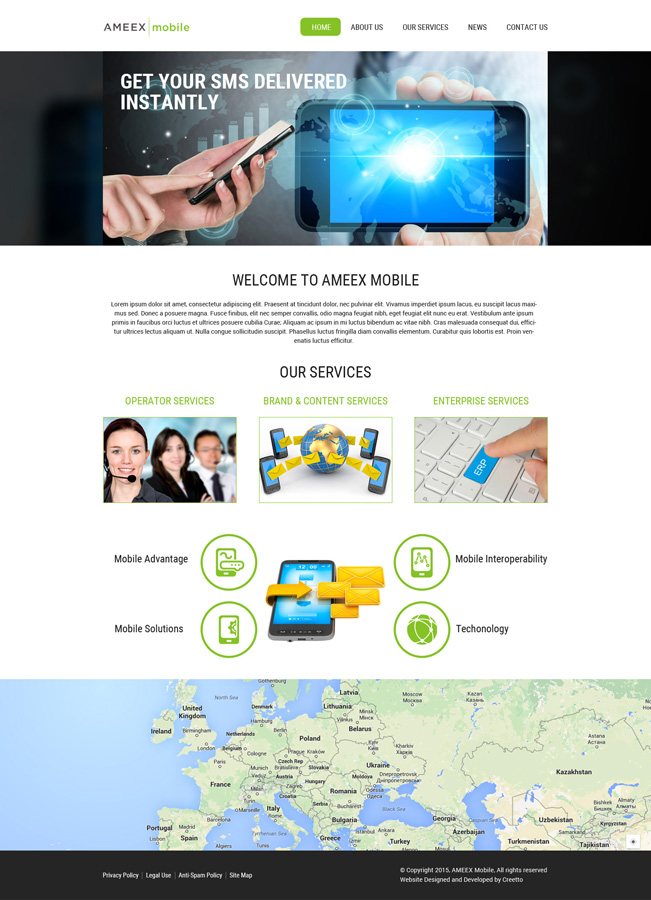 Web-Design von KAMIL für AMEEX Mobile Exchange S.A. | Design #5965054