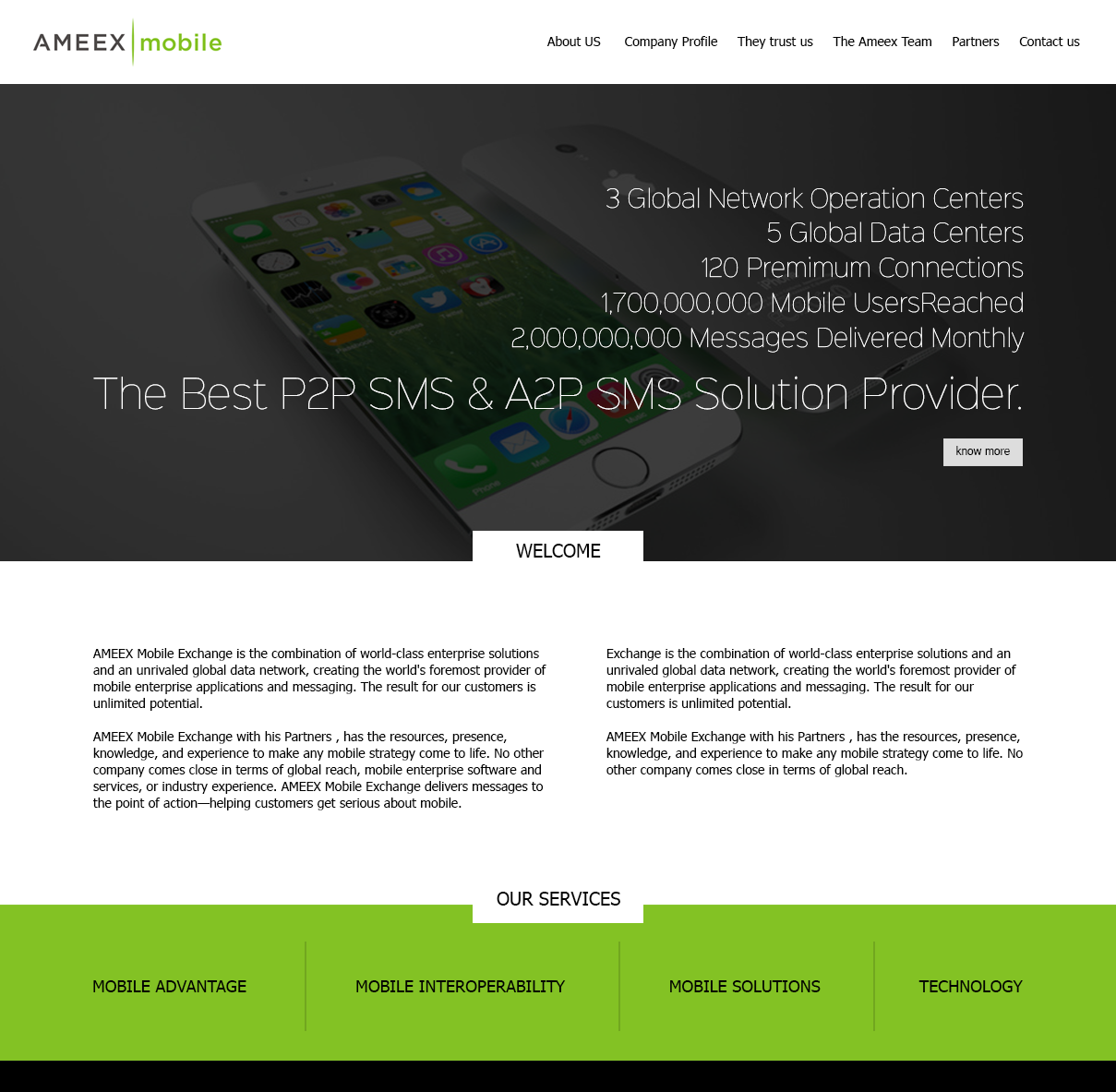 Web Design by Omee for AMEEX Mobile Exchange S.A. | Design #5995097