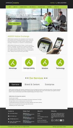 Web Design by webxvision for AMEEX Mobile Exchange S.A. | Design: #6028725