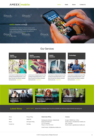 Web-Design von pb für AMEEX Mobile Exchange S.A. | Design: #5997547