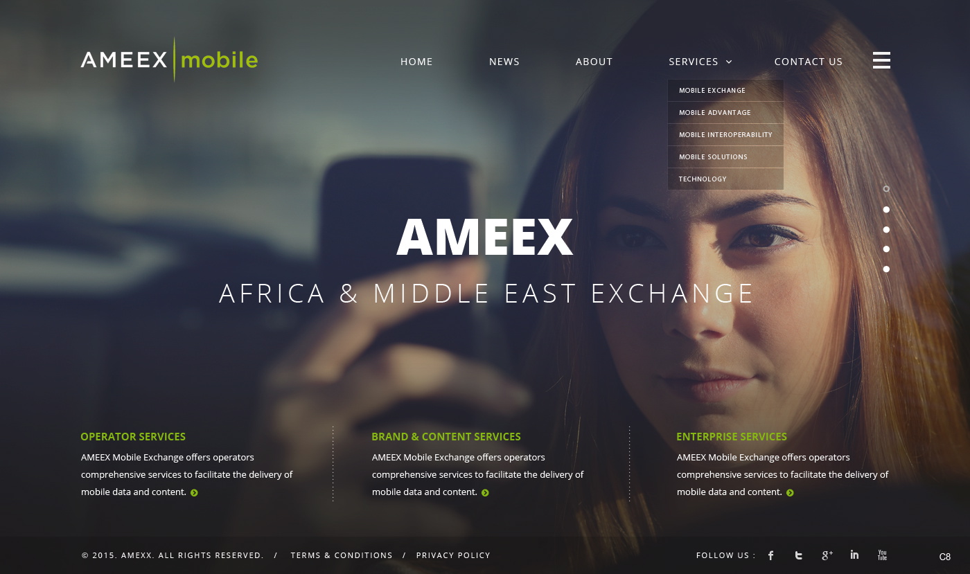 Web-Design von pb für AMEEX Mobile Exchange S.A. | Design #5997568