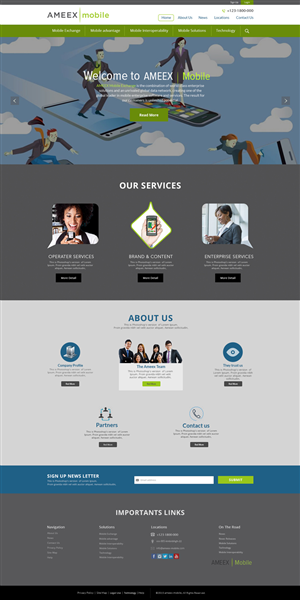 Web Design by the-lion-king for AMEEX Mobile Exchange S.A. | Design: #5971947