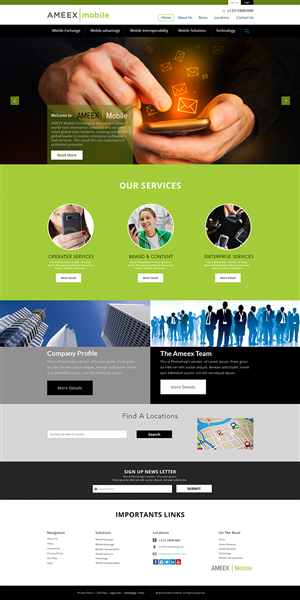 Web-Design von the-lion-king für AMEEX Mobile Exchange S.A. | Design: #5986602
