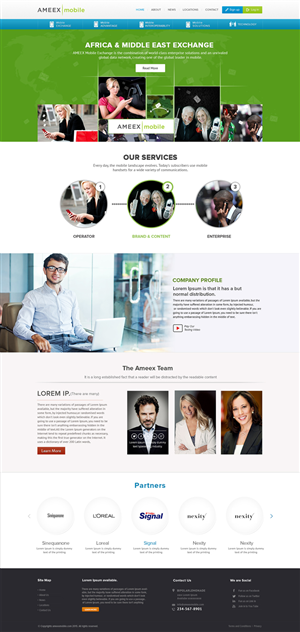Web Design by the-lion-king for AMEEX Mobile Exchange S.A. | Design: #5989472