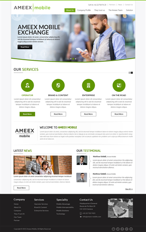 Web-Design von OM für AMEEX Mobile Exchange S.A. | Design: #5982062