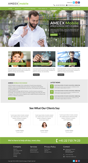 Web-Design von OM für AMEEX Mobile Exchange S.A. | Design: #5982118