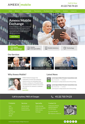 Web-Design von OM für AMEEX Mobile Exchange S.A. | Design: #5982127