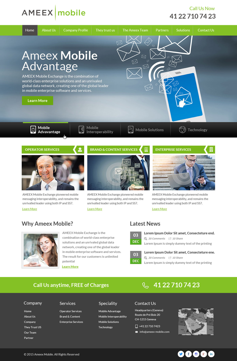Web-Design von OM für AMEEX Mobile Exchange S.A. | Design #5982131