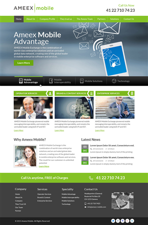 Web-Design von OM für AMEEX Mobile Exchange S.A. | Design: #5982131