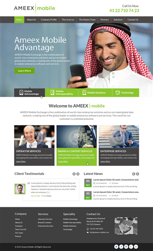 Web-Design von OM für AMEEX Mobile Exchange S.A. | Design: #5982144