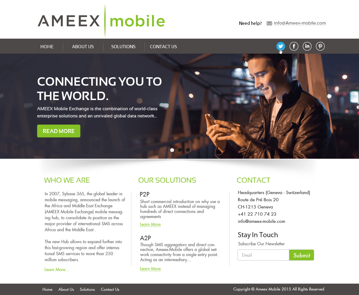Web-Design von OM für AMEEX Mobile Exchange S.A. | Design #5991277
