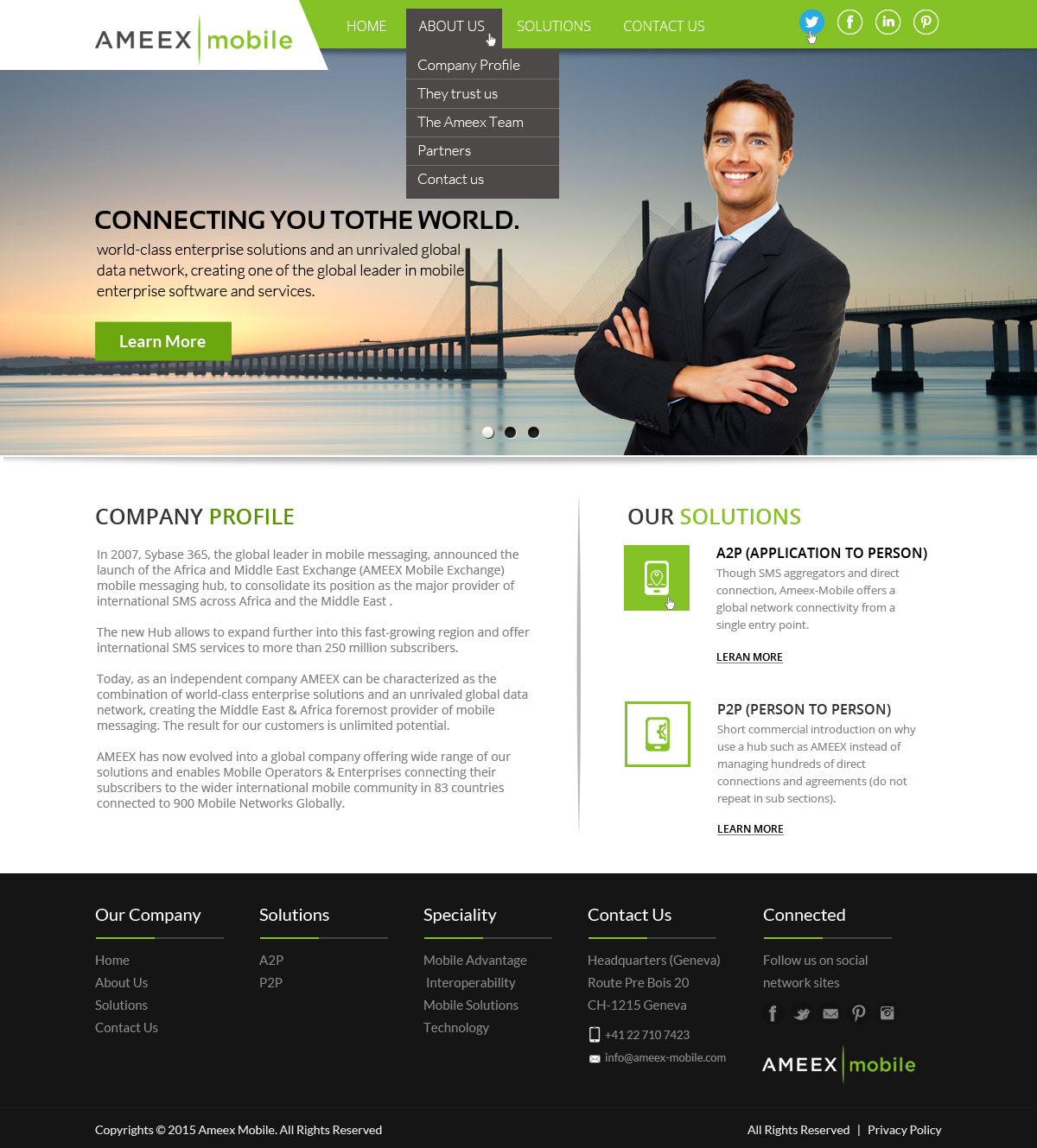 Web Design by OM for AMEEX Mobile Exchange S.A. | Design #5991286