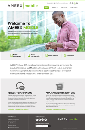 Web Design by OM for AMEEX Mobile Exchange S.A. | Design: #5991304
