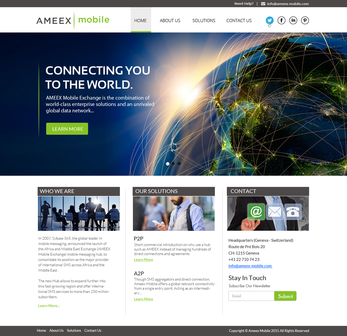 Web-Design von OM für AMEEX Mobile Exchange S.A. | Design #5996012