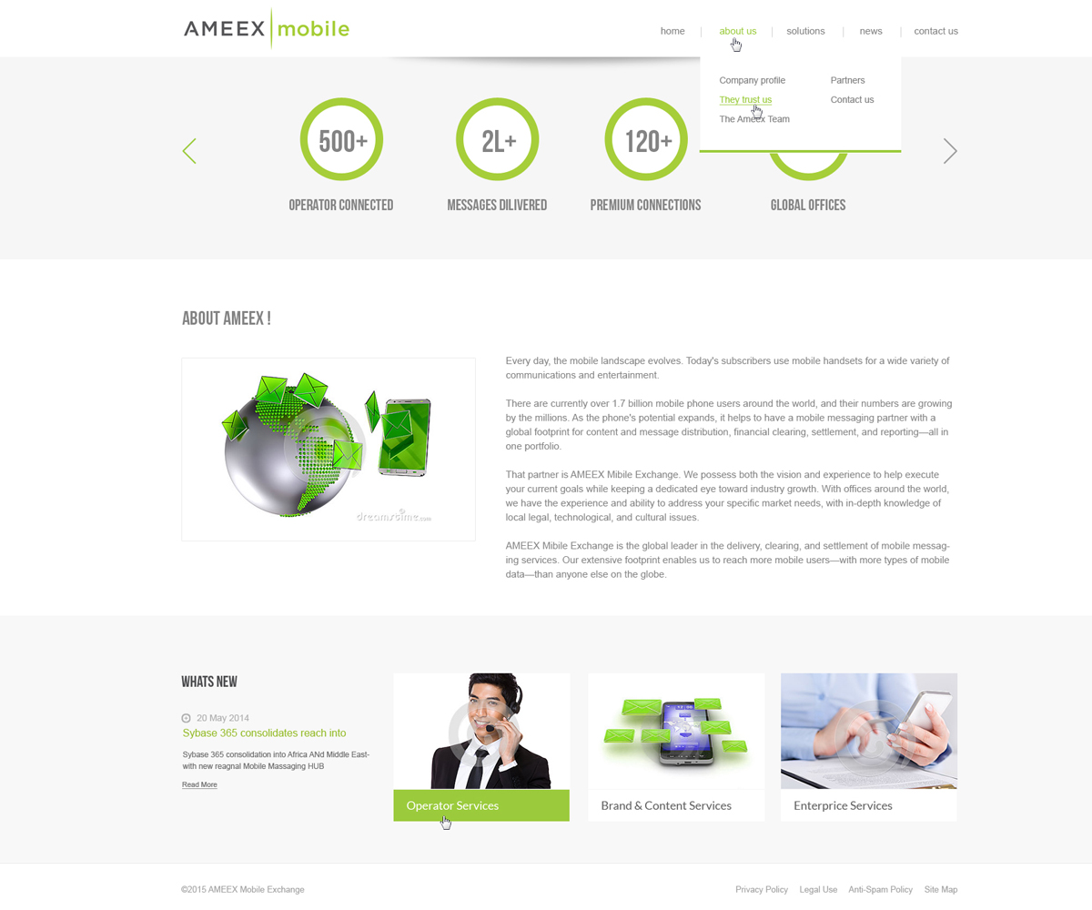 Web-Design von Vikram M für AMEEX Mobile Exchange S.A. | Design #5979513
