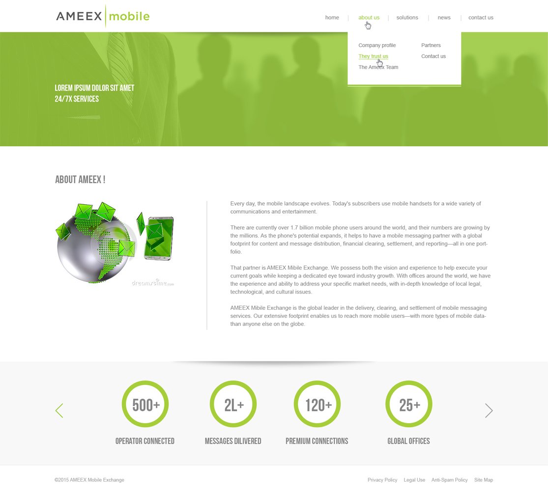 Web-Design von Vikram M für AMEEX Mobile Exchange S.A. | Design #5983927