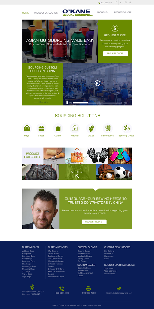 Modern, Masculine Web Design for a Company by Behriatech | Design #5956795