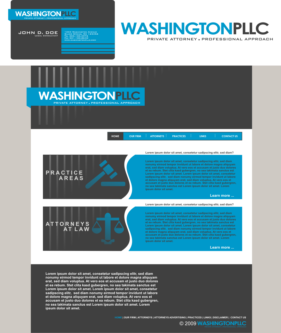 Web Design par SiddKidd pour Washington Law PLLC | Design #8191