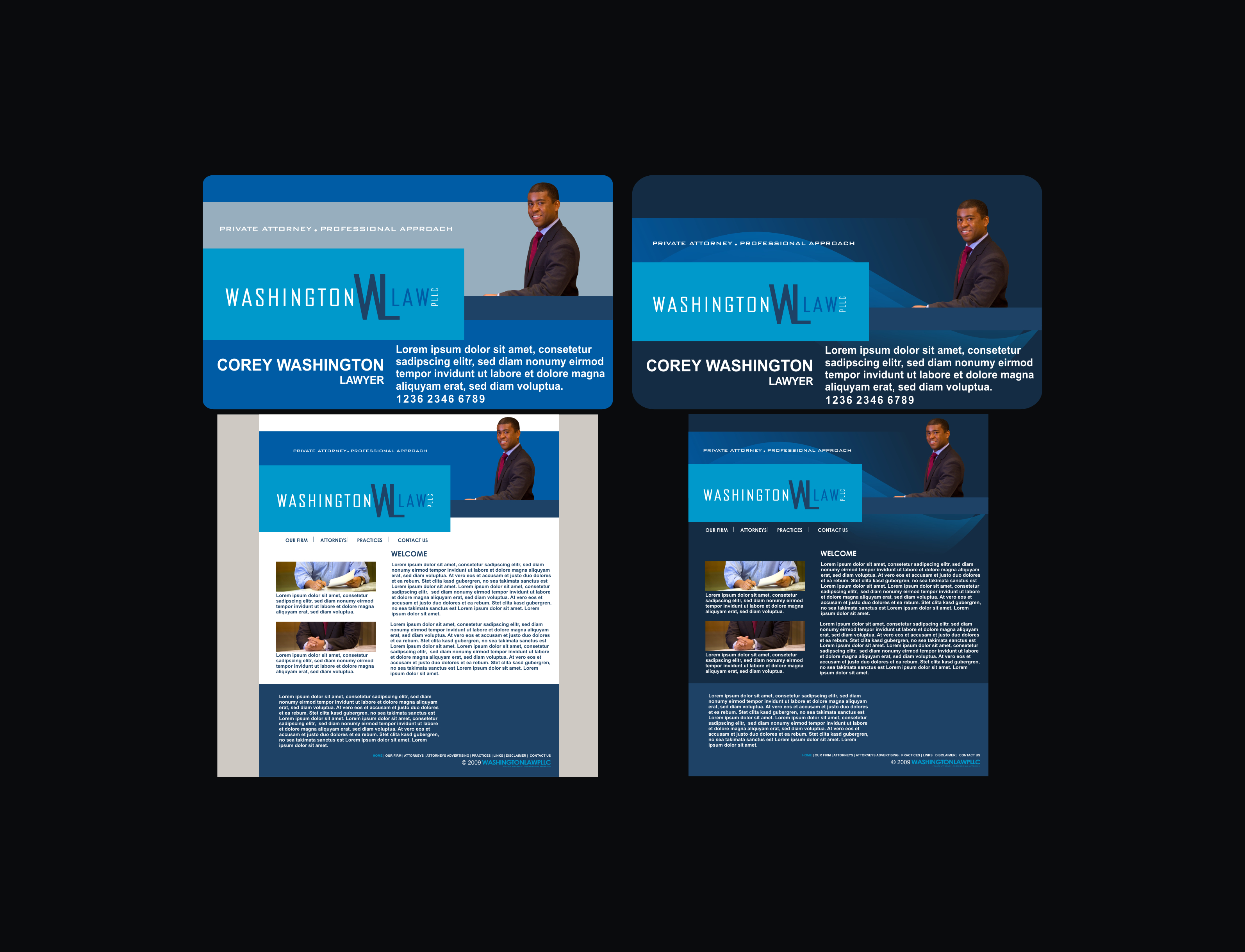 Web Design by SiddKidd for Washington Law PLLC | Design #8500