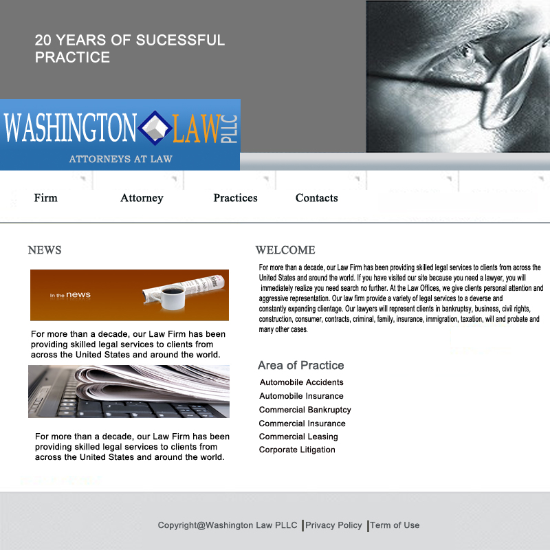 Web Design by Radiance for Washington Law PLLC | Design #8295