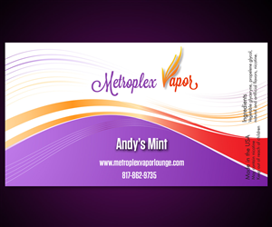 Modern, eye catching eliquid bottle label. 1.5 x 2.75 | Packaging Design by Monsterish