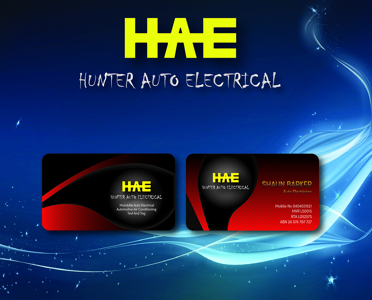 Visitenkarten-Design von MT für Hunter Auto Electrical | Design #1621883