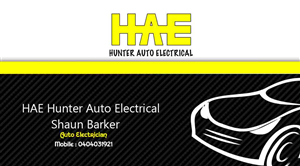 Diseño de Tarjeta de Presentación por mostafa para Hunter Auto Electrical | Diseño #1613007