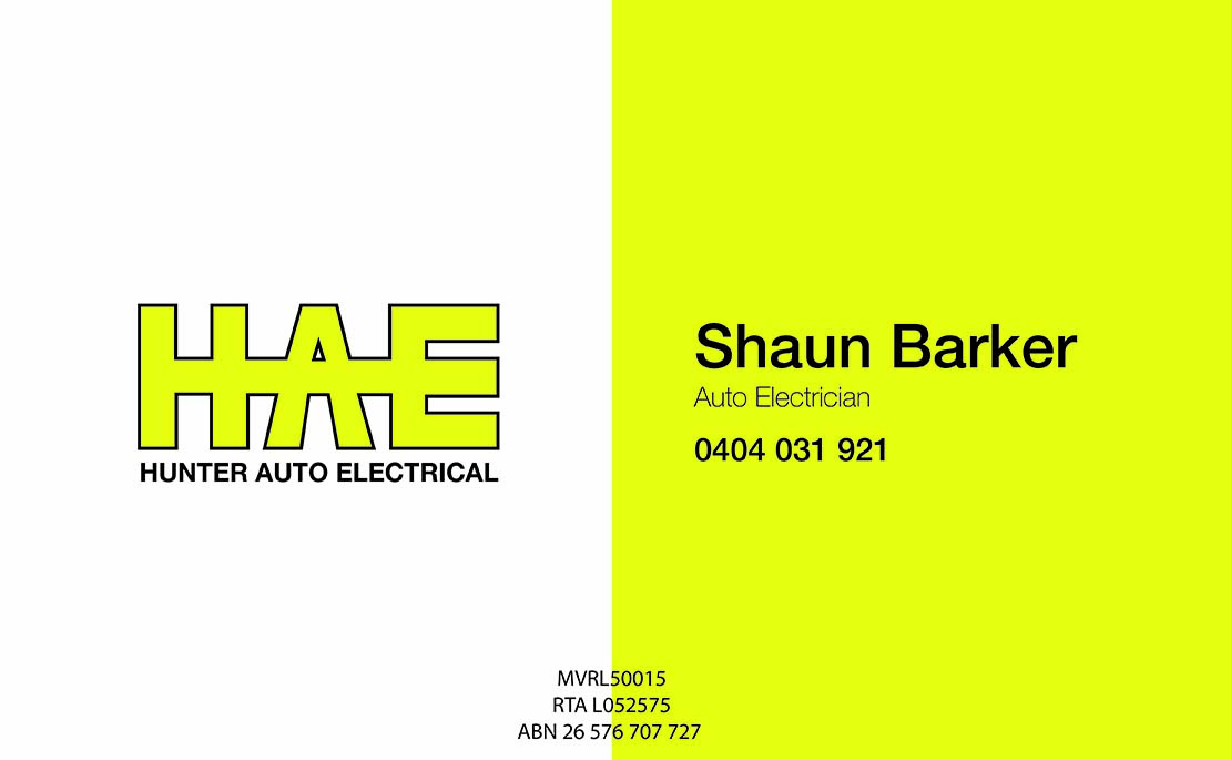 Business Card Design by DreamChaser Studio for Hunter Auto Electrical | Design #1616969