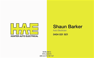 Design de Carte de Visite par DreamChaser Studio pour Hunter Auto Electrical | Design : #1616969