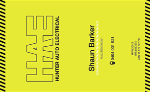 Design de Carte de Visite par DreamChaser Studio pour Hunter Auto Electrical | Design : #1620247