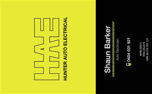 Design de Carte de Visite par DreamChaser Studio pour Hunter Auto Electrical | Design : #1620258