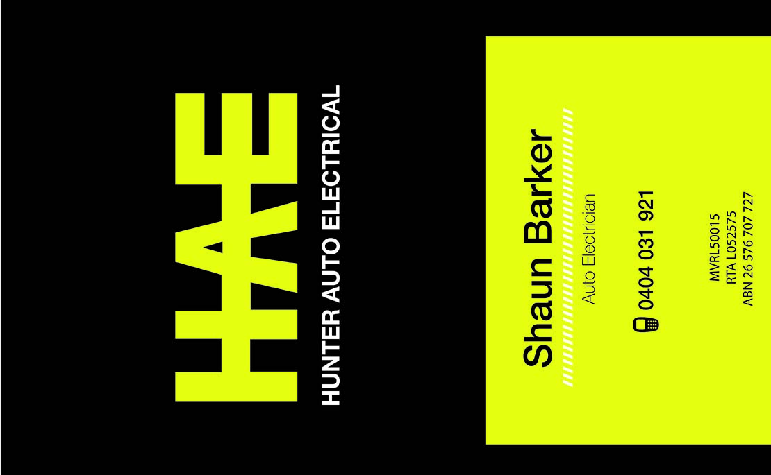 Business Card Design by DreamChaser Studio for Hunter Auto Electrical | Design #1620260