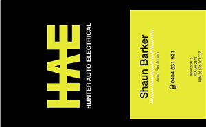 Design de Carte de Visite par DreamChaser Studio pour Hunter Auto Electrical | Design : #1620260