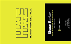 Business Card Design by DreamChaser Studio for Hunter Auto Electrical | Design: #1620263