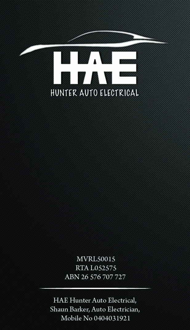 Business Card Design by TS Designs for Hunter Auto Electrical | Design #1610700