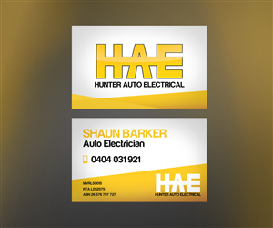 Diseño de Tarjeta de Presentación por James Marshall para Hunter Auto Electrical | Diseño #1618704