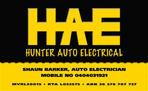 Design de Carte de Visite par Rupkatha pour Hunter Auto Electrical | Design : #1616889