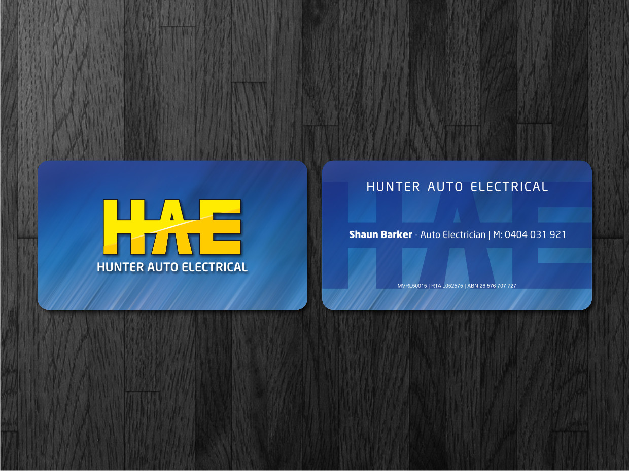 Business Card Design by Atvento Graphics for Hunter Auto Electrical | Design #1614522