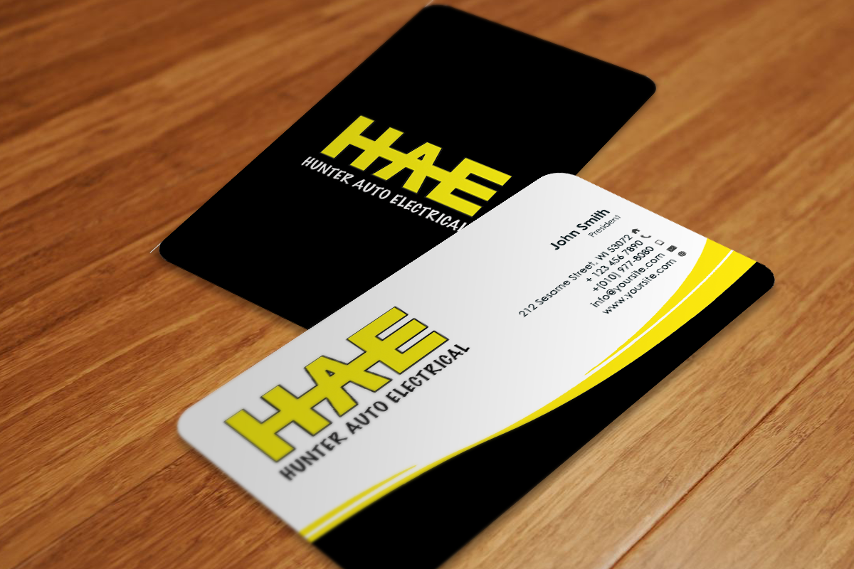 Diseño de Tarjeta de Presentación por Sarah Mathews para Hunter Auto Electrical | Diseño #1613173