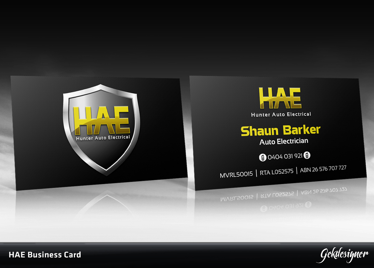 Business Card Design by gekgrfx for Hunter Auto Electrical | Design #1616754