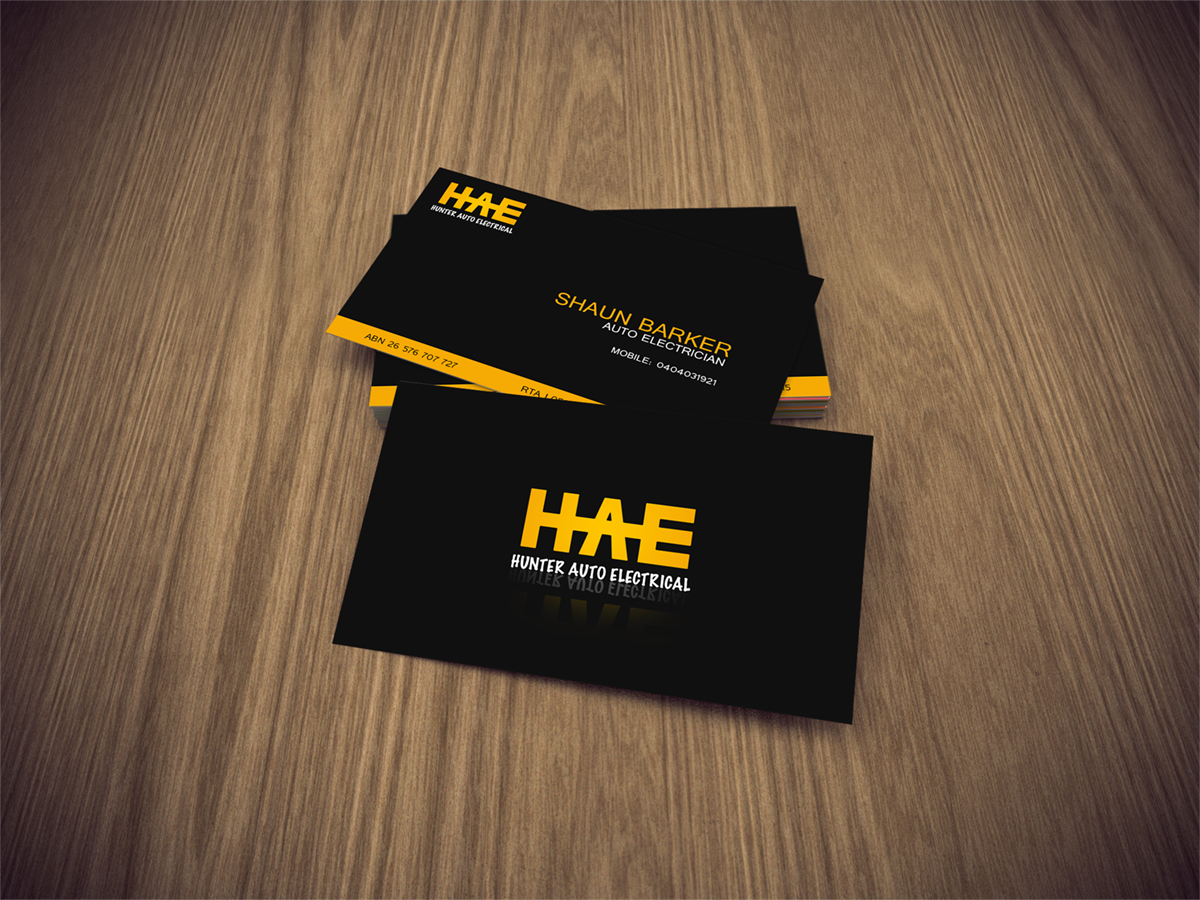 Design de Carte de Visite par Pier9 Graphics pour Hunter Auto Electrical | Design #1619839