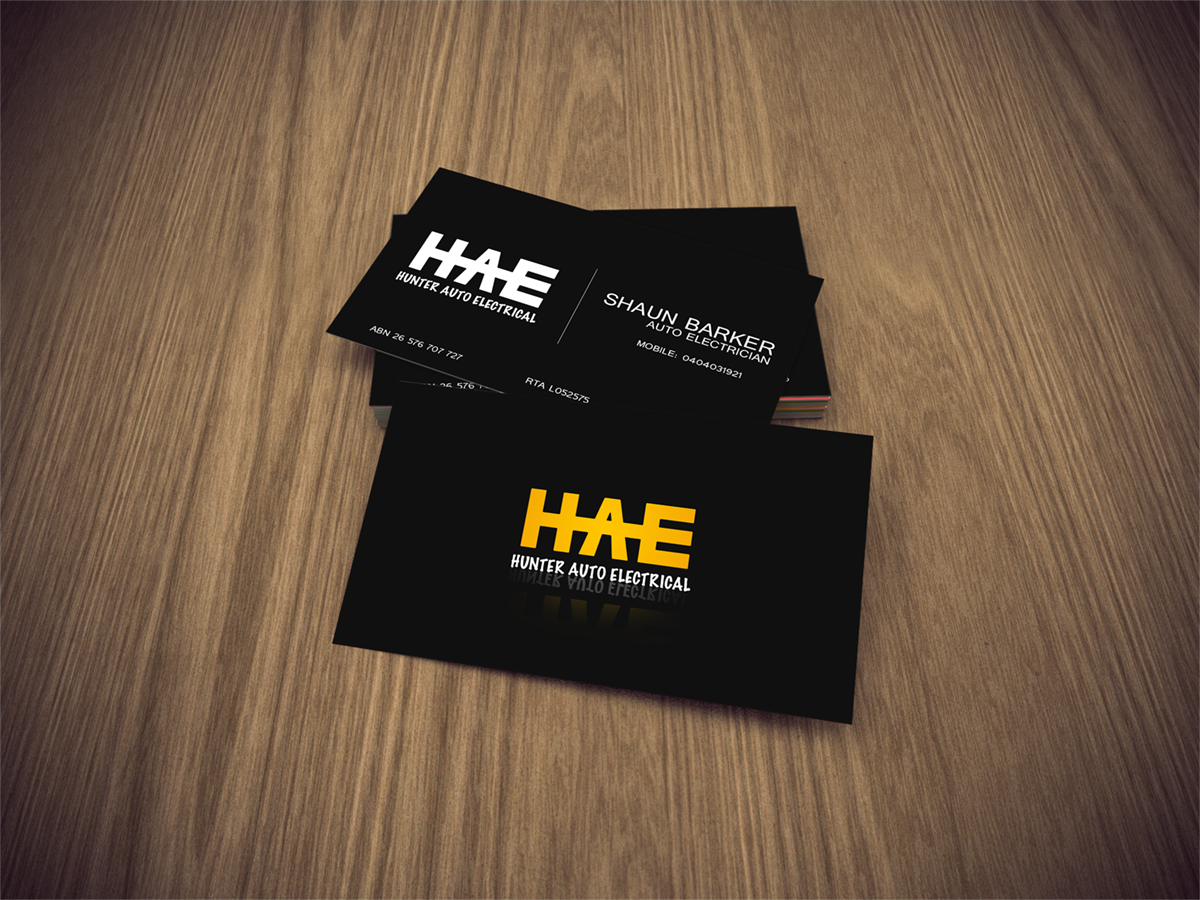 Visitenkarten-Design von Pier9 Graphics für Hunter Auto Electrical | Design #1619949