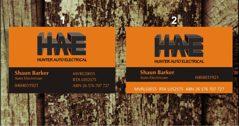 Business Card Design by thisisit for Hunter Auto Electrical | Design #1609235