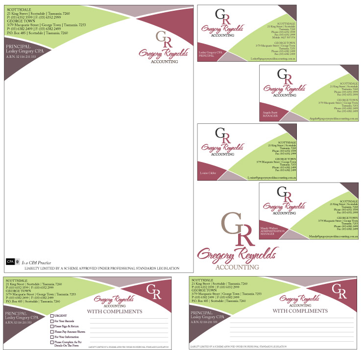 Diseño de Papelería por NiteOwl Designs para Gregory Reynolds Accounting | Diseño #8758