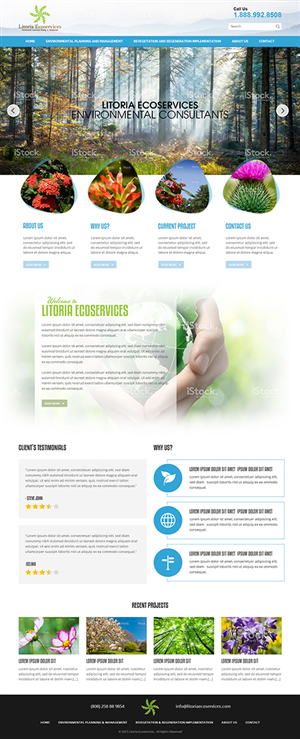 Small environmental consultancy needs a simple but professional web design | Web Design par RupalTechno
