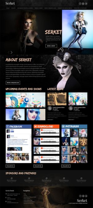 Serket Vane a young drag queen needs a website to promote herself | Web-Design von RupalTechno