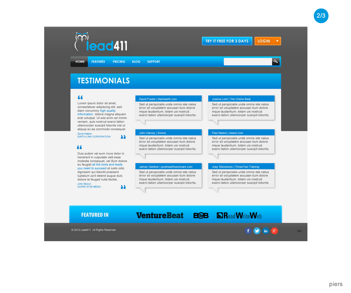 Web Design by Piers for this project | Design #1647989