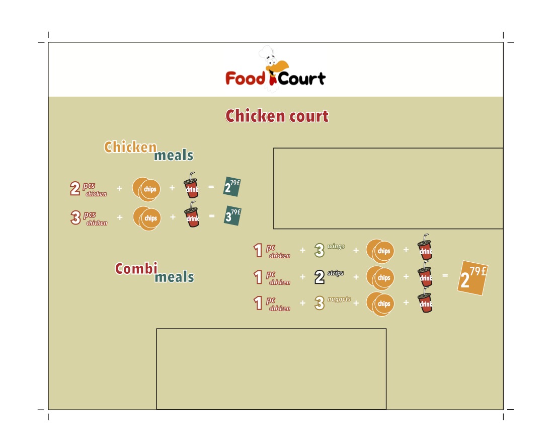 Menu Design by Cosmin Ciuta for Food Court | Design #1685565
