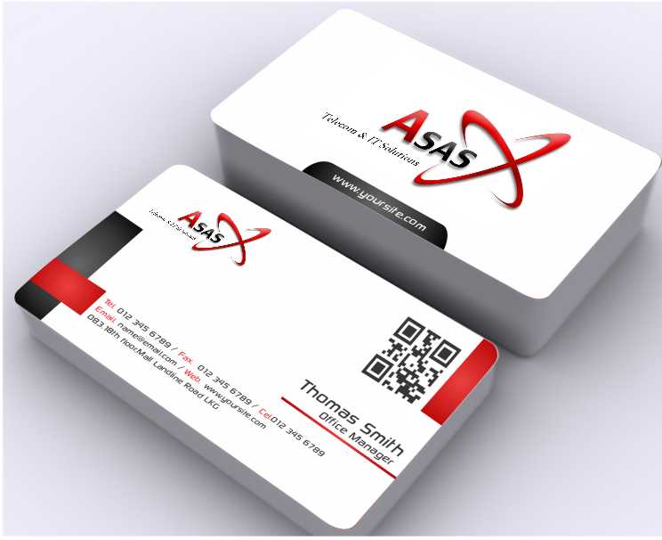 Business Card Design by AwsomeD for ASAS Telecom & IT Solutions | Design #5978648