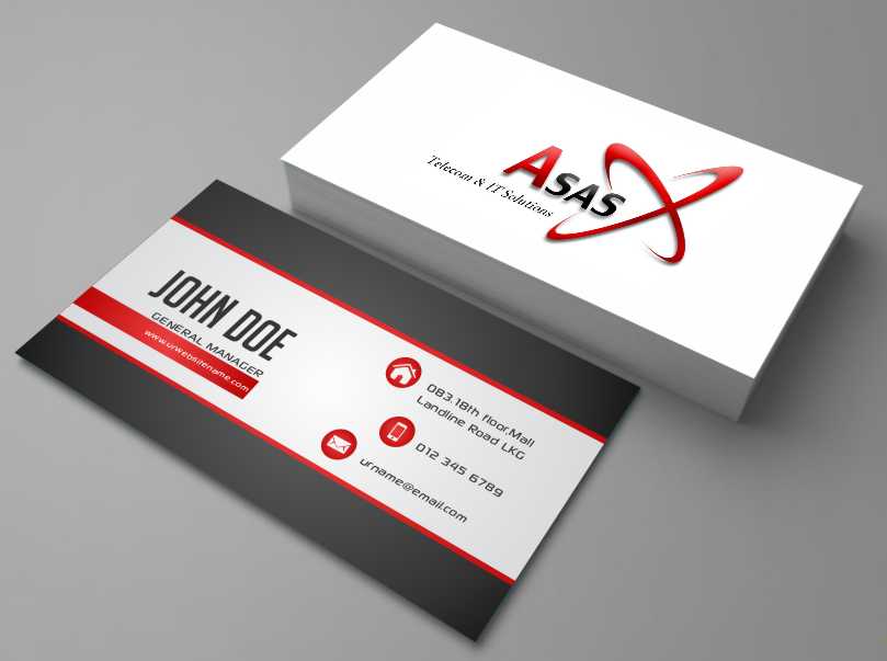 Business Card Design by AwsomeD for ASAS Telecom & IT Solutions | Design #5978653